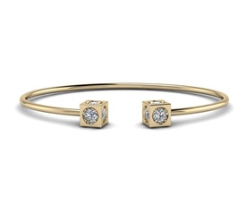 brecelet 11 flexible head platinum jewelry shining precious accessory gold engagement pendant luxury fashion bracelets 3d print model - Mito3D