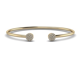bracelet 1 souple tête mminmalit minimaliste bijoux or platine accessoire brillant engagement précieux acier mariage gemme mode disjoint argent bracelets 3d print model - Mito3D