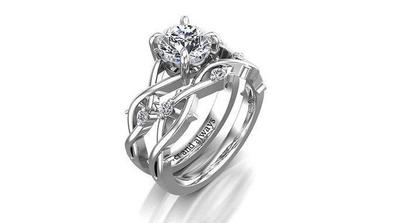 gelin Ayarlamak pürüzsüz yüzük küpe bilezik kolye Bridalset nişan yüzüğü Düğün grubu takı altın gümüş yazdırılabilir elmas mücevher sterlin safir yüzükler 3d print model - Mito3D