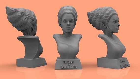 gelin Frankenstein Sanat heykel Yazdır 3d toplu Toplamak canavar zbrush boya Eskültür reçine heykeller 3d print model - Mito3D