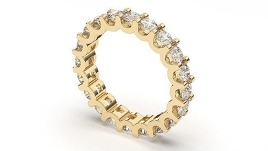brilliant diamond eternity ring jewelry silver printable jewellery jewel fashion platinum gem gold shining eterniry design rings 3d print model - Mito3D
