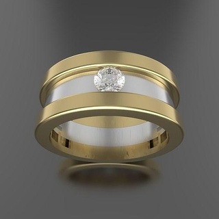brillante hombres joya anillo combinación 3dm anillos plata joyería diseño real Boda diamante imprimible oro 3dmmodeling participación Moda compromiso 3d print model - Mito3D