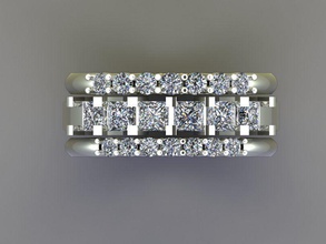 brilhante anel jóias platina ouro gem luxo de prata printable brilhantes diamante sterling moda beleza a safira ruby diamant anéis 3d print model - Mito3D
