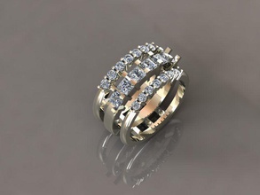 brilhante anel 02 jóias gem platina printable ouro brilhantes de diamante prata sterling a moda luxo safira brillant ruby quilate diamant beleza anéis 3d print model - Mito3D