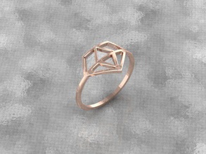 brillant symbole de l'anneau bijoux brilliantsymbol or d'argent les anneaux bague en diamant la livre sterling 14k 18k 3d print model - Mito3D