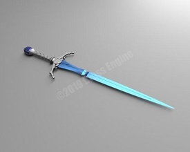 brisingr sword - eragon inheritance series 3d printable dagger knife weapon dragonrider cosplay costume prop hobby diy games toys 3d print model - Mito3D