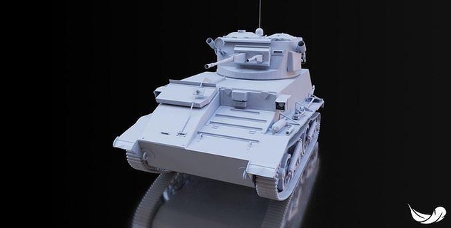 british tank light mark 6 c - stl fbx military vehicle game games gun toys 3d print model - Mito3D