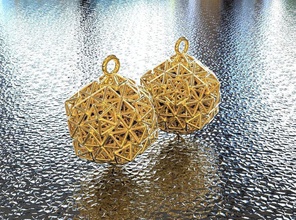 bro icosahedron earring jewelry jewelery earrings art math 3dprinting 3d print model - Mito3D