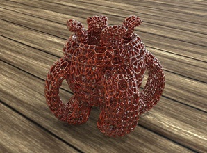frérot vase décor décoration maison art math 3dprinting passe temps makerschallenge artchallenge serie perforé grille modèle 3d print model - Mito3D