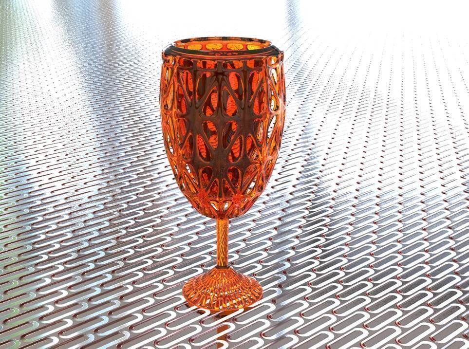 ir copo de vinho a casa cozinha jantar vidro 3dprinting makerschallenge artchallenge 3D print model - Mito3D