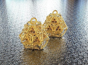 bro wove tetrahedron earring jewelry earrings art math 3dprinting 3d print model - Mito3D