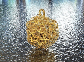 bro woven dodecahedron pendant jewelry pendants art math 3dprinting makerschallenge artchallenge 3d print model - Mito3D