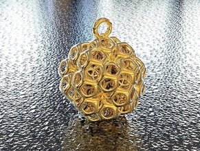 bro woven dodechedron 2 pendant jewelry pendants art math 3dprinting makerschallenge artchallenge 3d print model - Mito3D