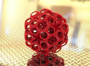 kanka dokuma onikidron 2 matematik sanat 3dprinting dekor ev yapıcı meydan okuma artchallenge matematiksel seri voronoi geometrik delikli şekil 3d print model - Mito3D