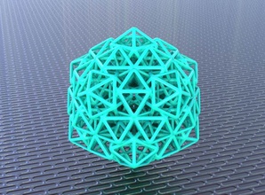 hermano tejido icosadro arte matemáticas decoración hogar 3dprinting pasatiempo creadores desafíos matemático artchallenge 3d print model - Mito3D