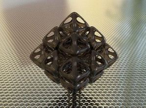 bro woven octahedron 2 math art decor 3dprinting hobbies hobby makerschallenge artchallenge mathematical 3d print model - Mito3D