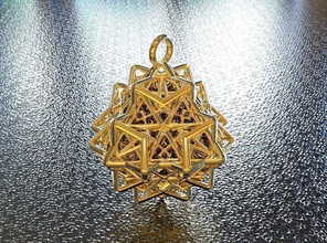 bro woven octahedron pendant jewelry pendants art math 3dprinting fashion challenge 3d print model - Mito3D