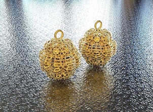 bro woven sphere earring jewelry earrings art math 3dprinting 3d print model - Mito3D