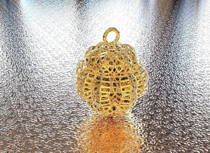 bro tissé sphère pendentif bijoux pendentifs art les mathématiques 3dprinting makerschallenge artchallenge 3d print model - Mito3D