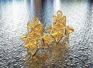 bro woven tetrahedron 2 earring jewelry earrings art math 3dprinting 3d print model - Mito3D