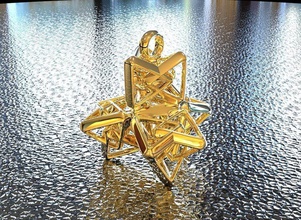 bro woven tetrahedron 2 pendant jewelry pendants art math 3dprinting makerschallenge artchallenge 3d print model - Mito3D
