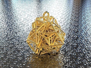 bro woven tetrahedron pendant jewelry pendants art math makerschallenge artchallenge 3d print model - Mito3D