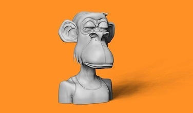 scimmia nft 5 annoiato animale indiano avtaras 3d arte sculture 3d print model - Mito3D