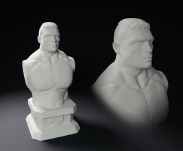 brock Lesnar büst klasik versiyon güreş wwe ufc şampiyon dövme dövüşçü Lutador heykel 3d Yazdır Lucha Luta yüzük sekizgen güreşmani Sanat 3d print model - Mito3D