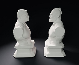 brock lesnar bustos atual clássico versões luta livre ufc lutador campeão lucha libre anel octógono fracasso escultura 3d impressão arte esculturas 3d print model - Mito3D
