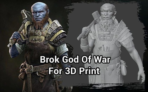 brok - god of war godofwar ragnarok game kratos santa monica santamonica collectible statue 3dmodel 3dprint games toys sindri thor odin atreus 3d print model - Mito3D