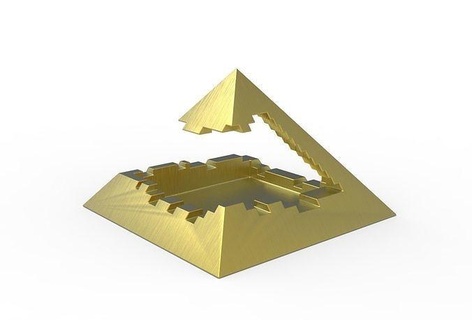 roto pirámide cenicero trozos bultos ceniza incensario Encendiendo geométrico Egipto piramide decorativo decorar casa decoración 3d print model - Mito3D