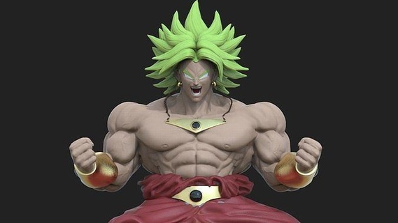 broly dragon ball anime manga figurines objets collection impression 3d imprimable statue sculpture dragon art sculptures 3d print model - Mito3D