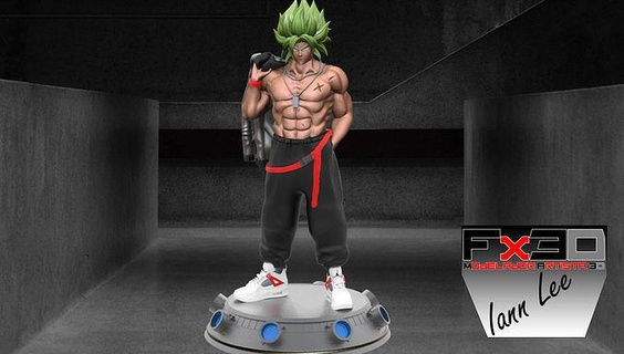 broly sport Drago palla fratelli anime figura lucha Goku moda arte 3d print model - Mito3D