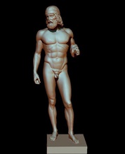 bronze di 39 retour statue modèle étéocle reggio calabre bronzes sculpture anatomie guerrier barbu archaïque grec monument italie 3d impression art sculptures 3d print model - Mito3D