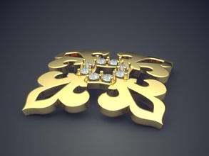 broche de pequeños diamantes 1144 la joyería oro joya anillo los anillos boda compromiso el diamante brillante cad gem platino imprimible plata detalle diseño broches 3d print model - Mito3D