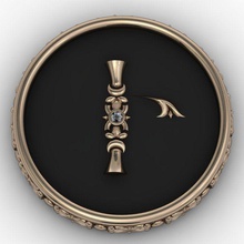 brooche Ermeni mektup takı 3dprinted kol düğmeleri tasarım moda altın mücevher baskı yazdırılabilir Gümüş alfabe düğme broş antika yazı tipi 3d print model - Mito3D