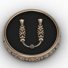 brooche armena della lettera di s gioielli 3dprinted gemelli il design moda oro d'oro gioiello stampa stampabile la argento alfabeto armeno pulsante spille antiquariato tipo carattere 3d print model - Mito3D