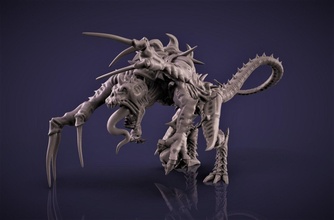 alien mutated obliterator marine - 2 variations 3d print model 40k monster space xeno scifi miniature warhammer proxy horror scary vicious muscular brute cannons soldier fantasy tribal army games toys board 3d print model - Mito3D