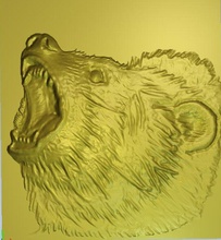 kahverengi ayı hayvanlar boz model artcam cnc sanat heykeller 3d print model - Mito3D