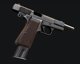 browning bullet pistol gun security ammunition weapon trigger war 9mm magazine firearm hobby diy 3d print model - Mito3D