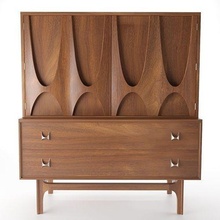 broyhill brasilia tall dresser - gentleman chest furniture wood drawer family cabinet cupboard mid century modern comfort wooden contemporary interior storage house 3d print model - Mito3D