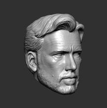 bruce wayne batfleck tête barbe échelle homme visage art sculpture personnage portrait figurine masculin jeux jouets 3d print model - Mito3D