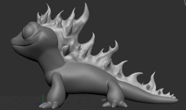 bruni fiamma modalità congelato pixar lucertola animale creatura natura neve arte sculture 3d print model - Mito3D