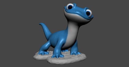 bruni lagartija modelo impresión disney esculturas congelado mascota lindo salamandra personaje animal dulce dibujos animados fuego animales reptil juegos juguetes 3d print model - Mito3D