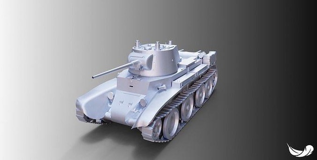 bt 7 tanque 3d modelo fbx stl militar vehículo arma juego pistola juegos juguetes 3d print model - Mito3D