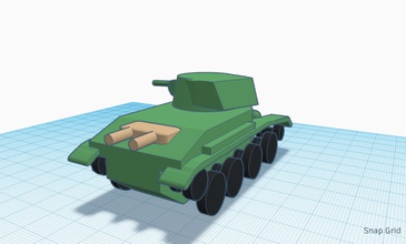 bt-7 russian fast tank military war vehicle battle army wwii ww2 armored russain games toys 3d print model - Mito3D