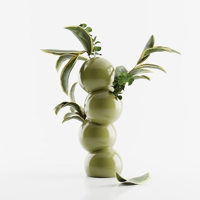 blase 2 vase zuhause haus dekor innere design dekoration pflanzen blume modern zeitgenössisch topf 3dprint 3d print model - Mito3D