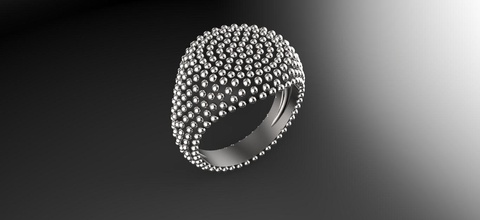 bulle bague bottega venise or argent imprimable noircissement bijoux anneaux 3d print model - Mito3D