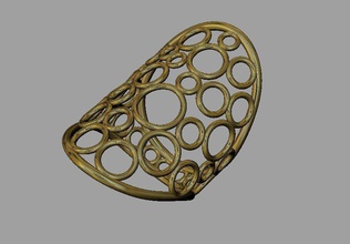 anel de bolha jóias ouro da forma a moda prata printable 3dprint jóia anéis 3d print model - Mito3D