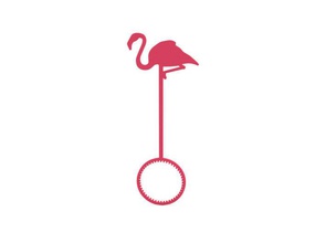 la burbuja de varita juguete flamingo aves juegos los juguetes 3d print model - Mito3D